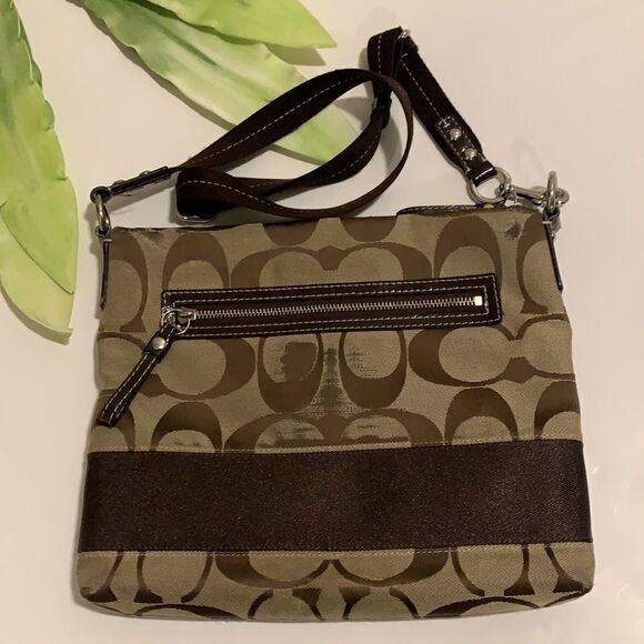 🌟coach Signature Stripe Cross Body File Shoulder Bag🌟 - Picture 4 of 9